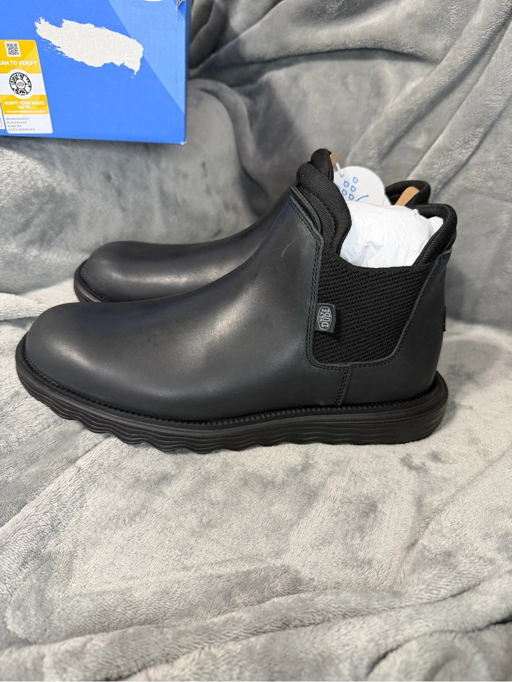 Hey Dude Women’s Branson Boot Craft Leather Black